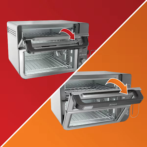 Ninja® DCT451 Horno doble inteligente 12 en 1 con FlexDoor™, FlavorSeal y Smart Finish™, horno superior rápido
