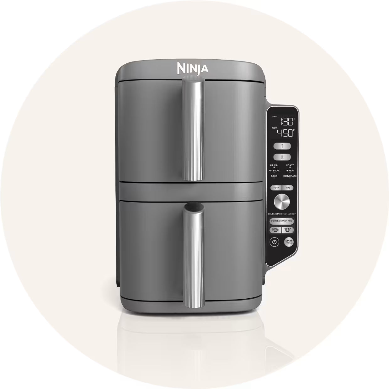 Freidora de aire Ninja® DoubleStack™ XL de 10 cuartos de galón y 2 cestas